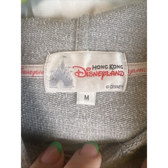 DisneyLand Hong Kong Grey Hoodie Size M - Picture 2 of 12